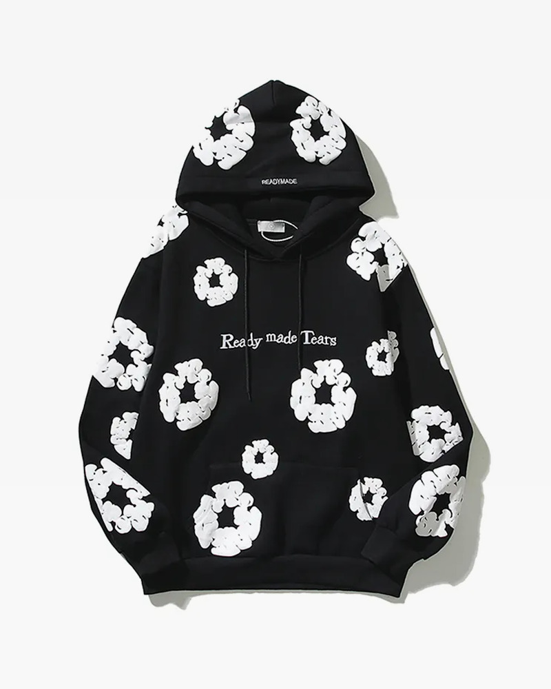 Y2K Flower Hoodie - Retro 90s Grunge, Summer Y2K Outfits, Pastel Goth, Y2K Club Fashion