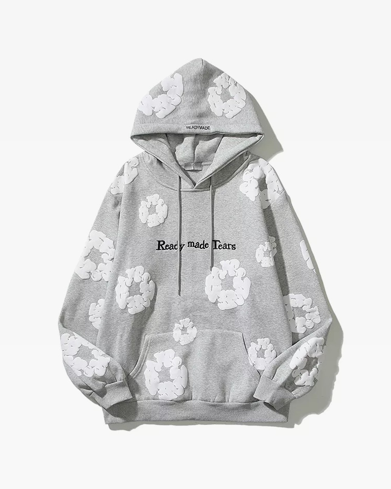 Y2K Flower Hoodie - Retro 90s Grunge, Summer Y2K Outfits, Pastel Goth, Y2K Club Fashion