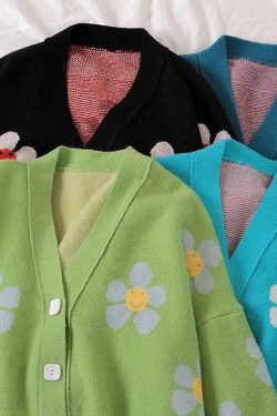 Y2K Flower Power Cardigans ??? - Retro 90s Grunge, Summer Outfits, Pastel Goth, and Popstar V