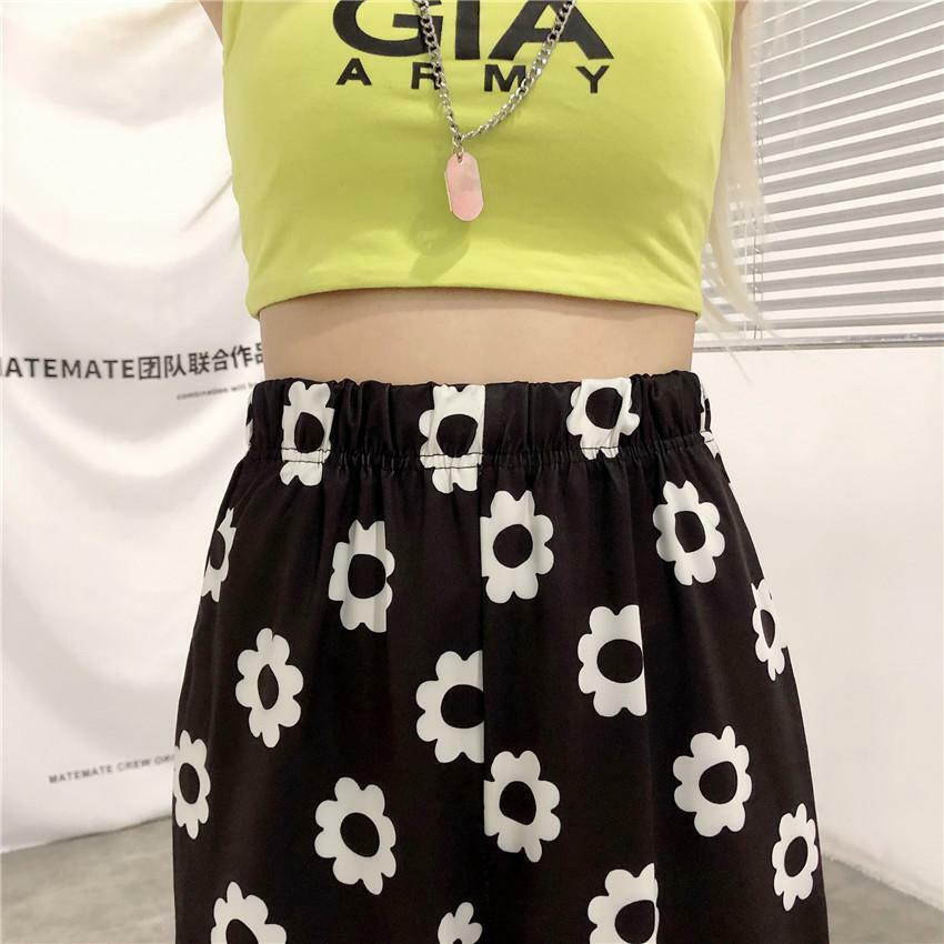 Y2K Flower Print Pants - 90s Grunge Summer Outfit, Retro Y2K Fashion for Women