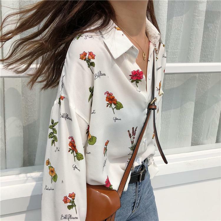 Y2K Flower Print Shirt - Retro 90s Grunge, Summer Outfits, Baby Tees, and Pastel Goth Styles