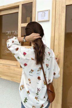 Y2K Flower Print Shirt - Retro 90s Grunge, Summer Outfits, Baby Tees, and Pastel Goth Styles