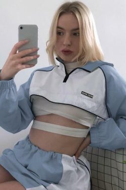 Y2K Full Zip Crop Hoodie - 90s Grunge, Retro, Pastel Goth, Summer & Party Outfits
