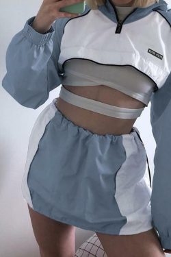 Y2K Full Zip Crop Hoodie - 90s Grunge, Retro, Pastel Goth, Summer & Party Outfits