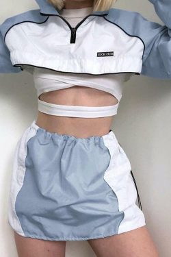Y2K Full Zip Crop Hoodie - 90s Grunge, Retro, Pastel Goth, Summer & Party Outfits