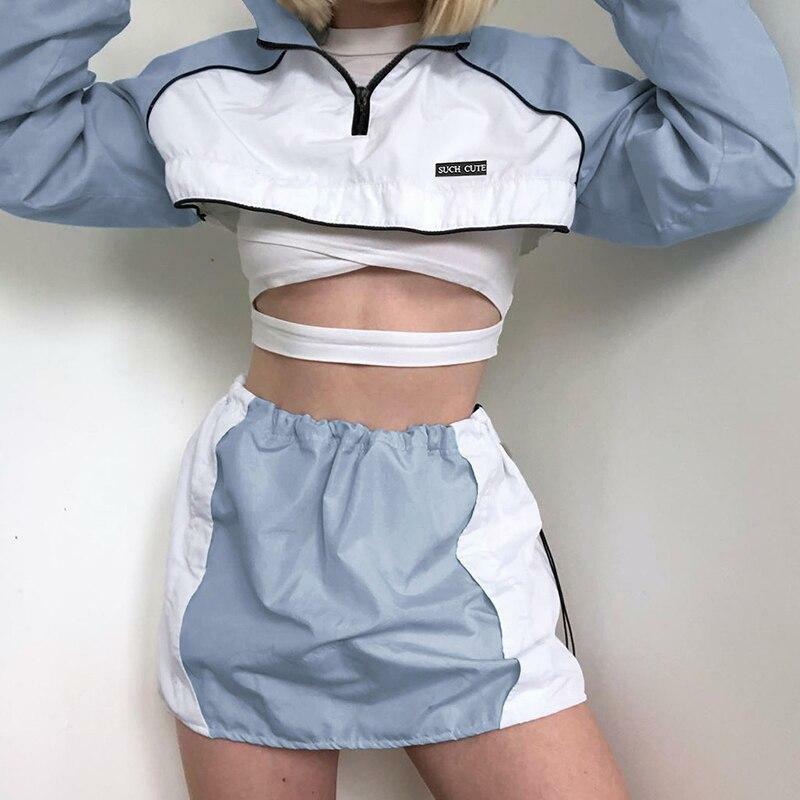 Y2K Full Zip Crop Hoodie - 90s Grunge, Retro, Pastel Goth, Summer & Party Outfits