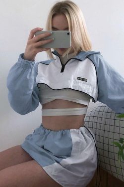 Y2K Full Zip Crop Hoodie - 90s Grunge, Retro, Pastel Goth, Summer & Party Outfits