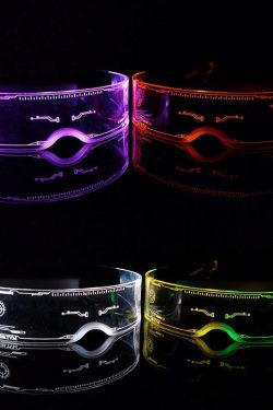 Y2K Gamer Girl LED Sunglasses - Retro 90s Grunge, Hip Hop, and Pastel Goth Fashion