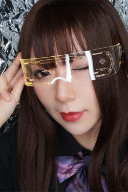 Y2K Gamer Girl LED Sunglasses - Retro 90s Grunge, Hip Hop, and Pastel Goth Fashion