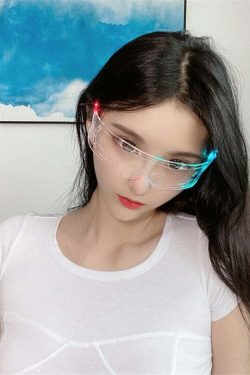 Y2K Gamer Girl LED Sunglasses - Retro 90s Grunge, Hip Hop, and Pastel Goth Fashion