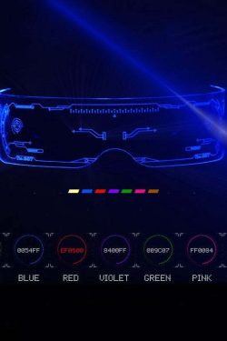 Y2K Gamer Girl LED Sunglasses - Retro 90s Grunge, Hip Hop, and Pastel Goth Fashion