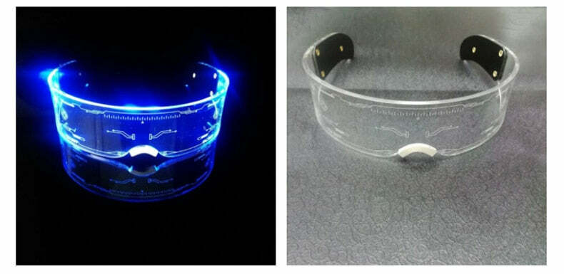 Y2K Gamer Girl LED Sunglasses - Retro 90s Grunge, Hip Hop, and Pastel Goth Fashion