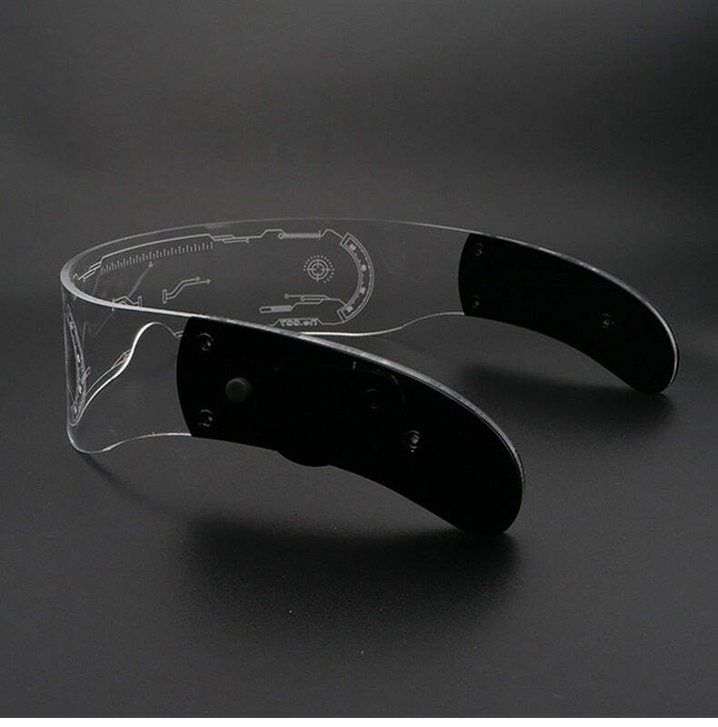 Y2K Gamer Girl LED Sunglasses - Retro 90s Grunge, Hip Hop, and Pastel Goth Fashion