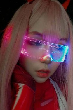 Y2K Gamer Girl LED Sunglasses - Retro 90s Grunge, Hip Hop, and Pastel Goth Fashion