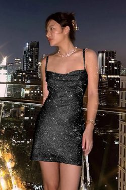 Y2K Glitter Dress - 90s Grunge, Retro Party, Club Outfit, Summer Y2K Fashion for Women