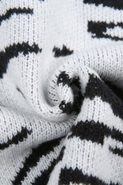 Y2K Gothic Aesthetic Skeleton Sweater - Retro 90s Grunge, Pastel Goth, Y2K Fashion Outfit