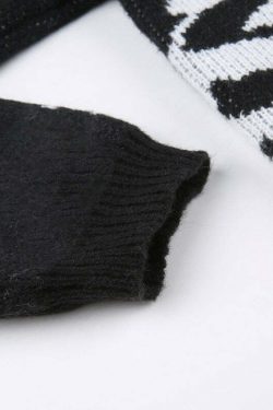 Y2K Gothic Aesthetic Skeleton Sweater - Retro 90s Grunge, Pastel Goth, Y2K Fashion Outfit