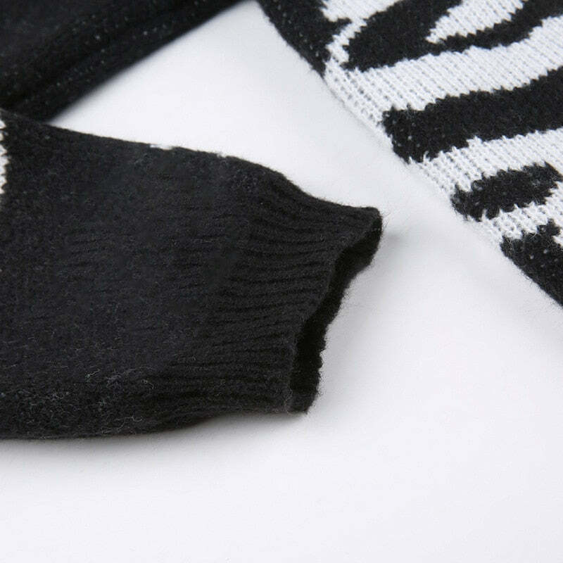 Y2K Gothic Aesthetic Skeleton Sweater - Retro 90s Grunge, Pastel Goth, Y2K Fashion Outfit