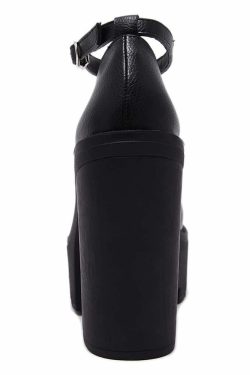 Y2K Gothic Ankle Strap Platform Pumps - Retro 90s Grunge, Pastel Goth, Y2K Party Outfits