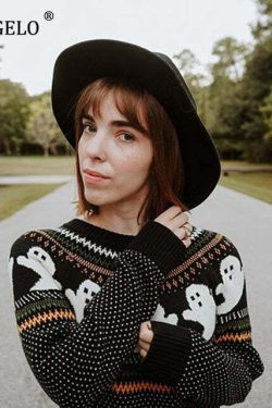 Y2K Gothic Black Sweater Cardigan - Retro 90s Grunge Holiday Outfit