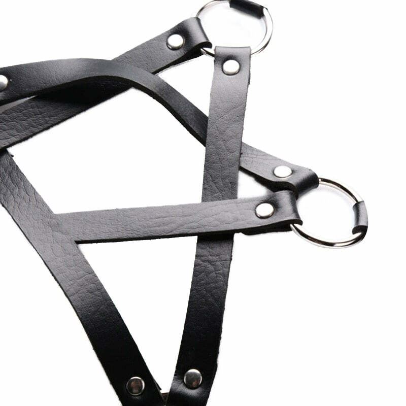 Y2K Gothic E-Girl Pentagram Harness Straps - 90s Grunge, Retro, Pastel Goth, Y2K Fashion