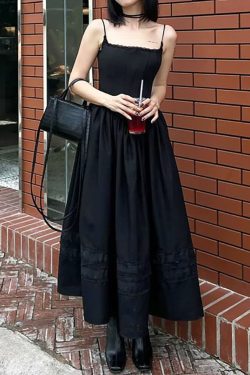 Y2K Gothic Elegant Corset Maxi Dress - Retro 90s Grunge Summer Outfit for Women