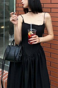 Y2K Gothic Elegant Corset Maxi Dress - Retro 90s Grunge Summer Outfit for Women