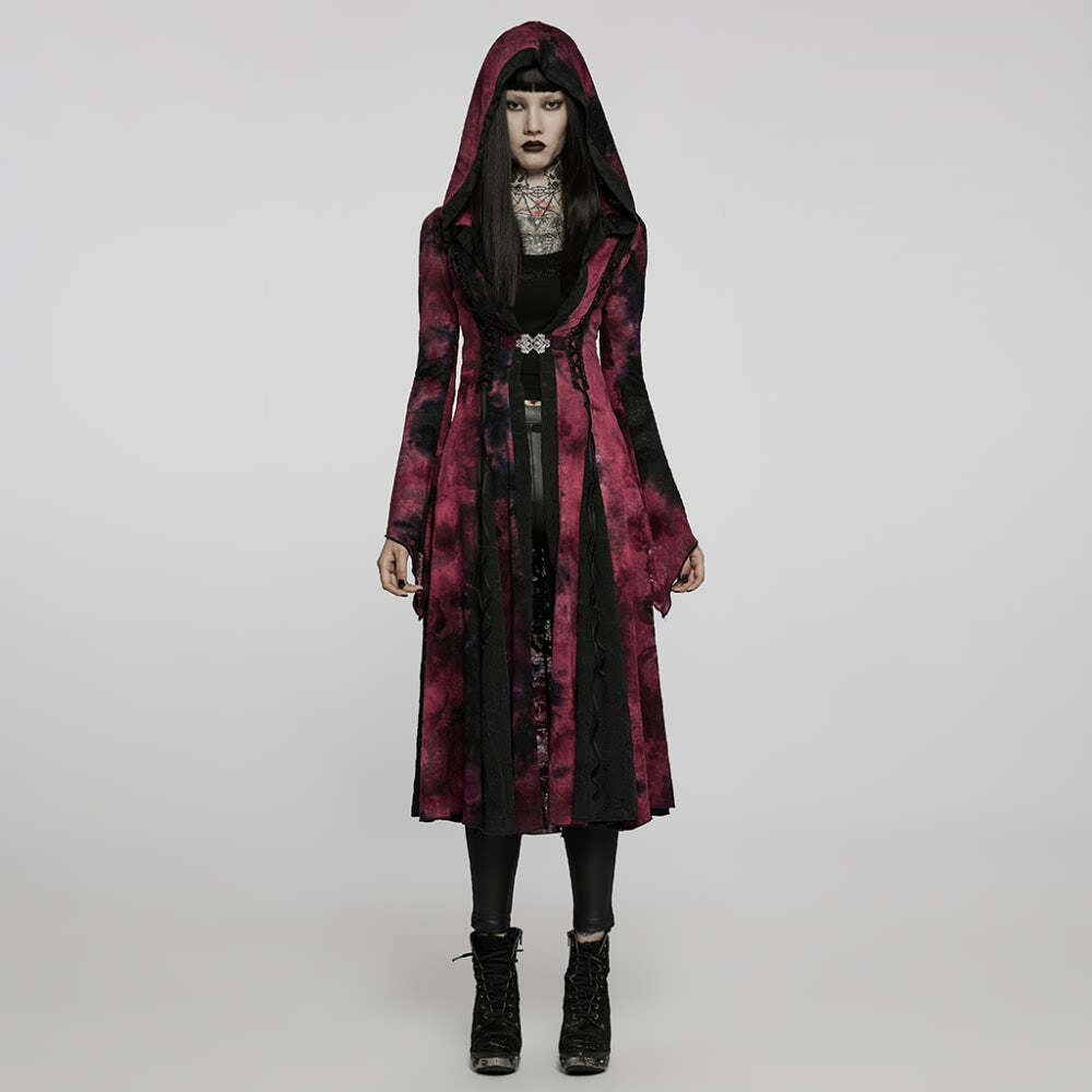 Y2K Gothic Fusion Coat - Retro 90s Grunge, Summer Y2K Outfits, Pastel Goth, Y2K Party Fashion
