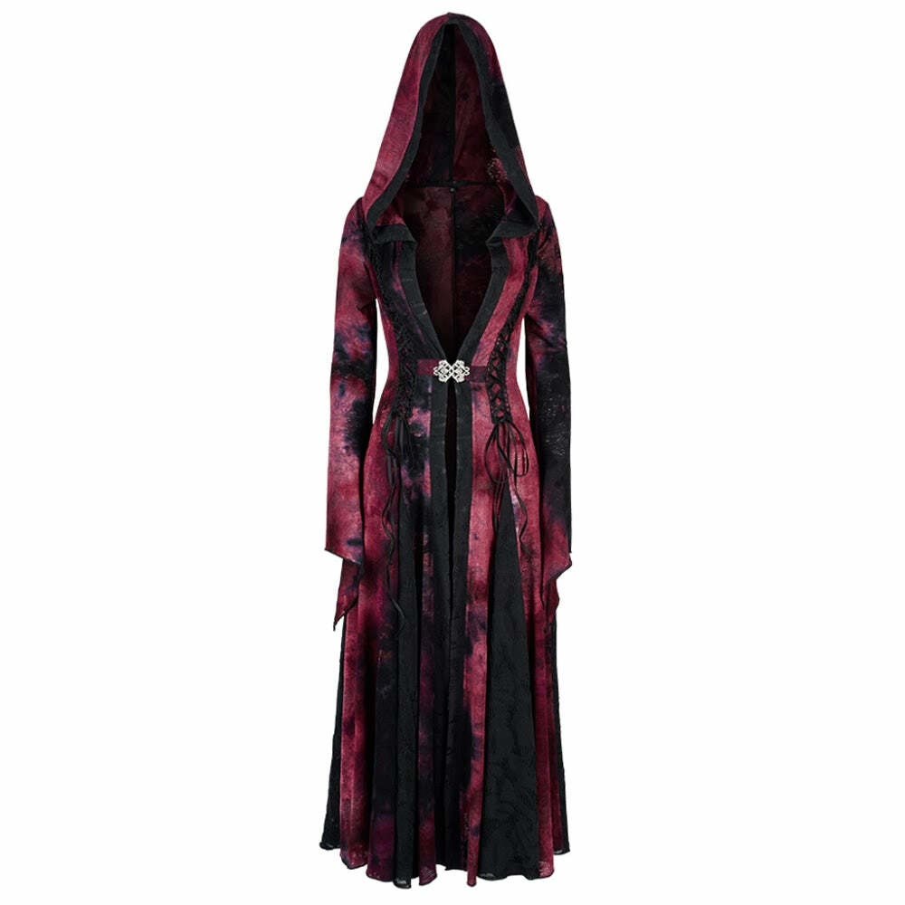 Y2K Gothic Fusion Coat - Retro 90s Grunge, Summer Y2K Outfits, Pastel Goth, Y2K Party Fashion