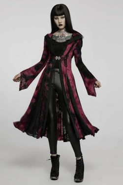 Y2K Gothic Fusion Coat - Retro 90s Grunge, Summer Y2K Outfits, Pastel Goth, Y2K Party Fashion