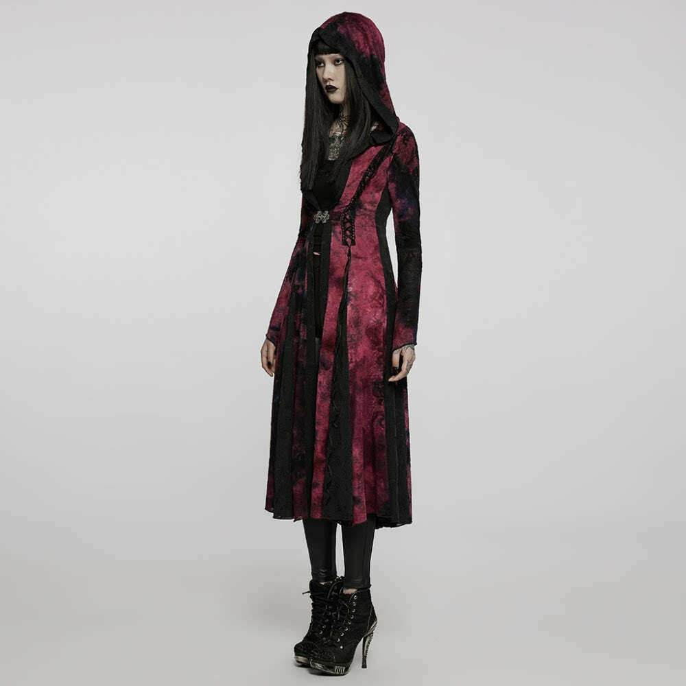 Y2K Gothic Fusion Coat - Retro 90s Grunge, Summer Y2K Outfits, Pastel Goth, Y2K Party Fashion