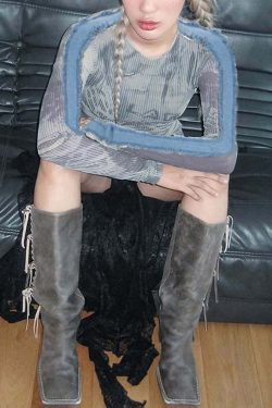 Y2K Gothic Grunge Butterfly Long Sleeve Top - Retro 90s Fashion, Summer Y2K Outfits