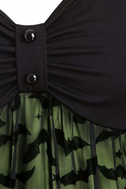 Y2K Gothic Halloween Bat Lace Dress - Retro 90s Grunge, Pastel Goth, Y2K Party Outfit