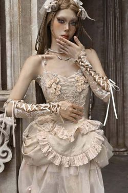 Y2K Gothic Lace Fingerless Arm Warmer Gloves - Retro 90s Grunge, Pastel Goth, Y2K Fashion