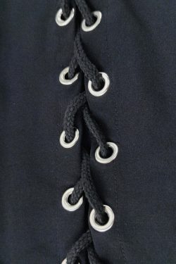 Y2K Gothic Lace Up Joggers - 90s Grunge, Retro Style, Y2K Summer Outfits, Pastel Goth Fashion