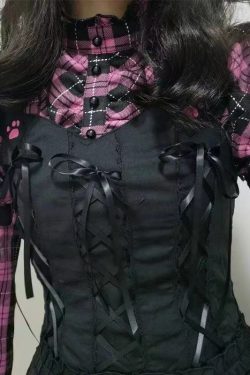 Y2K Gothic Lolita Punk Mini Dress - 90s Grunge, Retro Summer Outfit, Y2K Party & Club Fashion