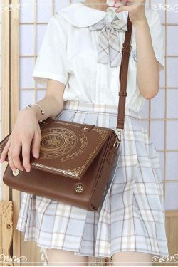 Y2K Gothic Magic Witchcraft Book Shoulder Bag - Retro 90s Grunge Pastel Goth Y2K Fashion