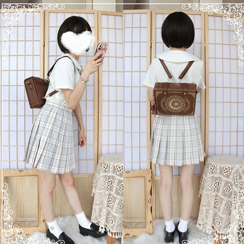 Y2K Gothic Magic Witchcraft Book Shoulder Bag - Retro 90s Grunge Pastel Goth Y2K Fashion