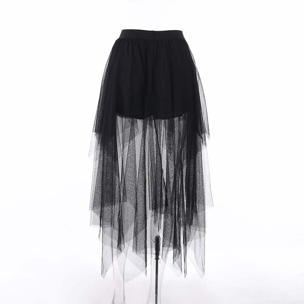 Y2K Gothic Mesh Mini Skirt - 90s Grunge, Retro, Pastel Goth, Y2K Summer & Party Outfits
