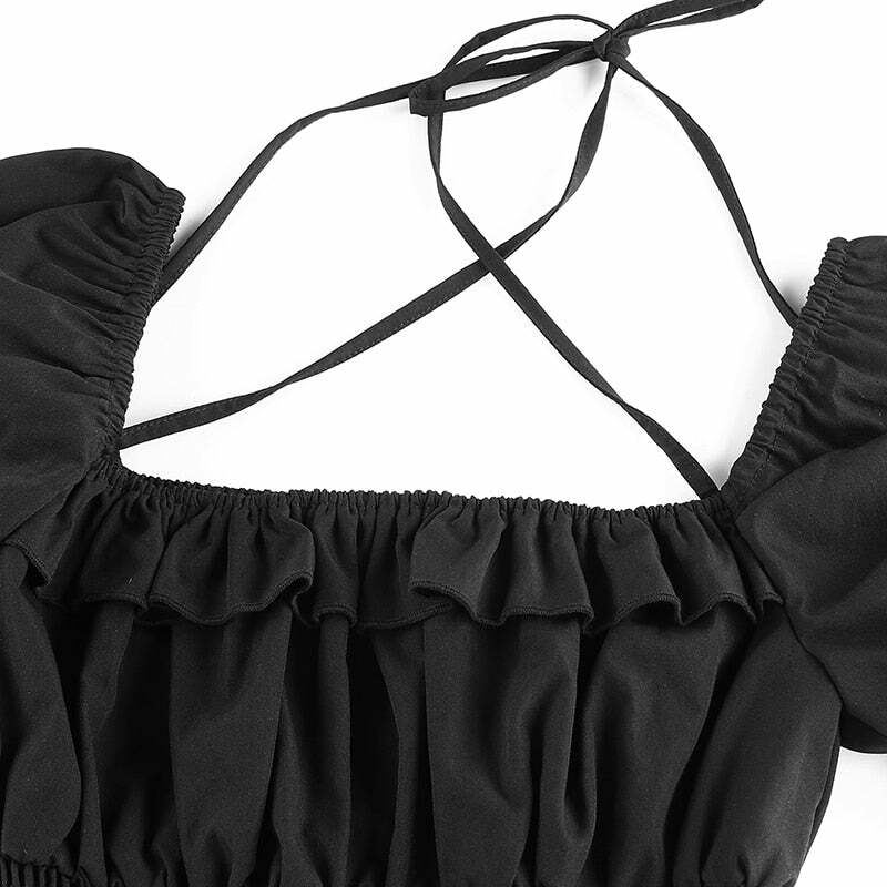 Y2K Gothic Mini Dress - Retro 90s Grunge, Summer Party Outfit, Pastel Goth, Y2K Fashion