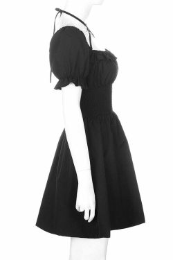 Y2K Gothic Mini Dress - Retro 90s Grunge, Summer Party Outfit, Pastel Goth, Y2K Fashion