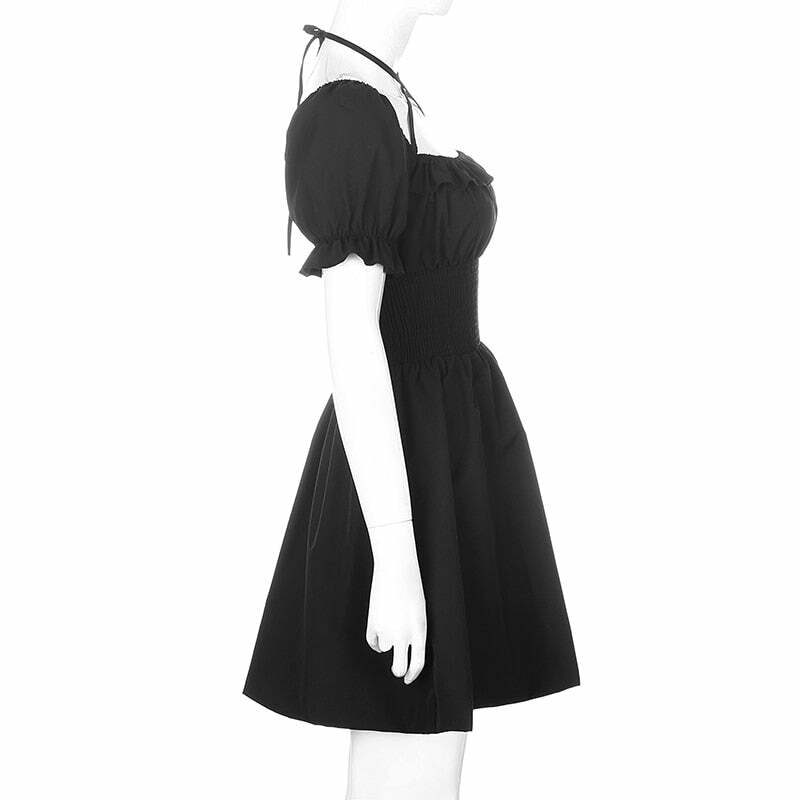 Y2K Gothic Mini Dress - Retro 90s Grunge, Summer Party Outfit, Pastel Goth, Y2K Fashion
