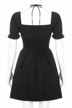 Y2K Gothic Mini Dress - Retro 90s Grunge, Summer Party Outfit, Pastel Goth, Y2K Fashion