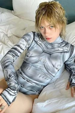 Y2K Gothic Punk Armor Bodysuit - Retro 90s Grunge, Summer Party, Club & Popstar Outfits