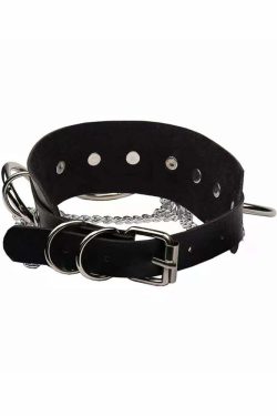 Y2K Gothic Punk Chain & Ring Choker - 90s Grunge, Retro, Pastel Goth, Y2K Club & Party Out