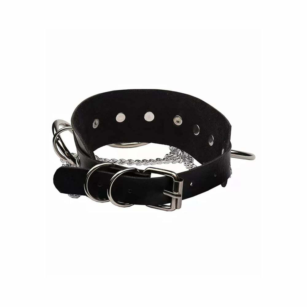 Y2K Gothic Punk Chain & Ring Choker - 90s Grunge, Retro, Pastel Goth, Y2K Club & Party Out