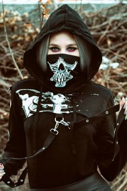 Y2K Gothic Skeleton Crop Hoodie - 90s Grunge, Retro, Pastel Goth, Y2K Summer & Party Outfits