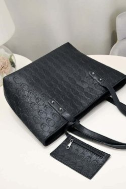 Y2K Gothic Skull Leather Tote Bag - Retro 90s Grunge Fashion, Perfect for Y2K Summer Outfits