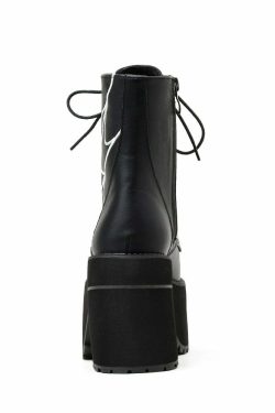 Y2K Gothic Spider Web Boots - Retro 90s Grunge, Pastel Goth, and Y2K Fashion Statement
