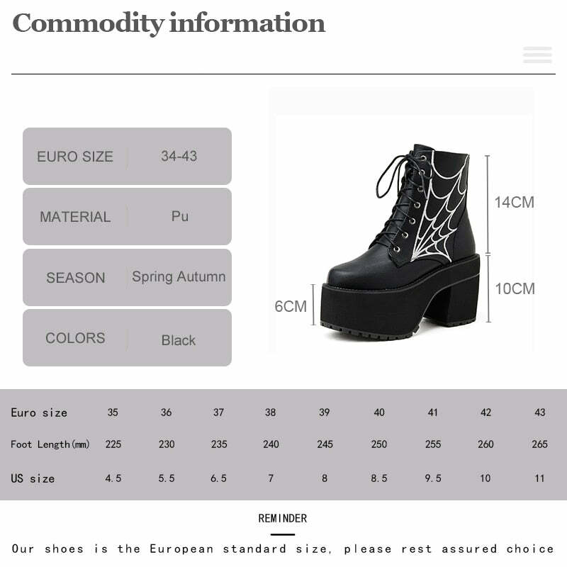 Y2K Gothic Spider Web Boots - Retro 90s Grunge, Pastel Goth, and Y2K Fashion Statement